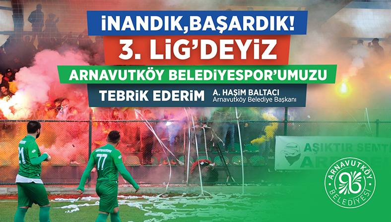Arnavutköy Belediye Spor 3.Lig’de