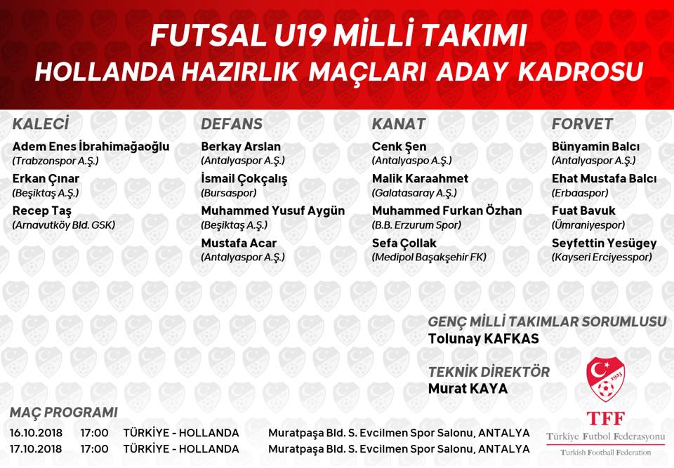 Recep Taş'a Futsal'da Milli Görev